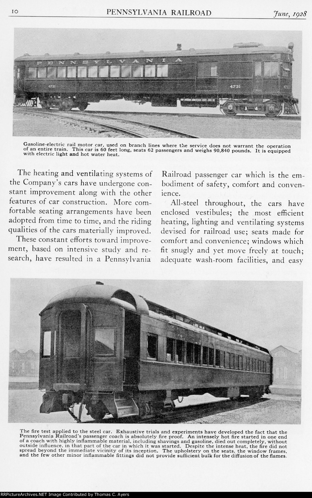 "Passing Of The Wooden Passenger Car," Page 10, 1928